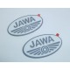 STICKERS 3D - JAWA - PAIR - WHITE BACKGROUND, GREY LETTERS (INDIA MADE, UNI PART)